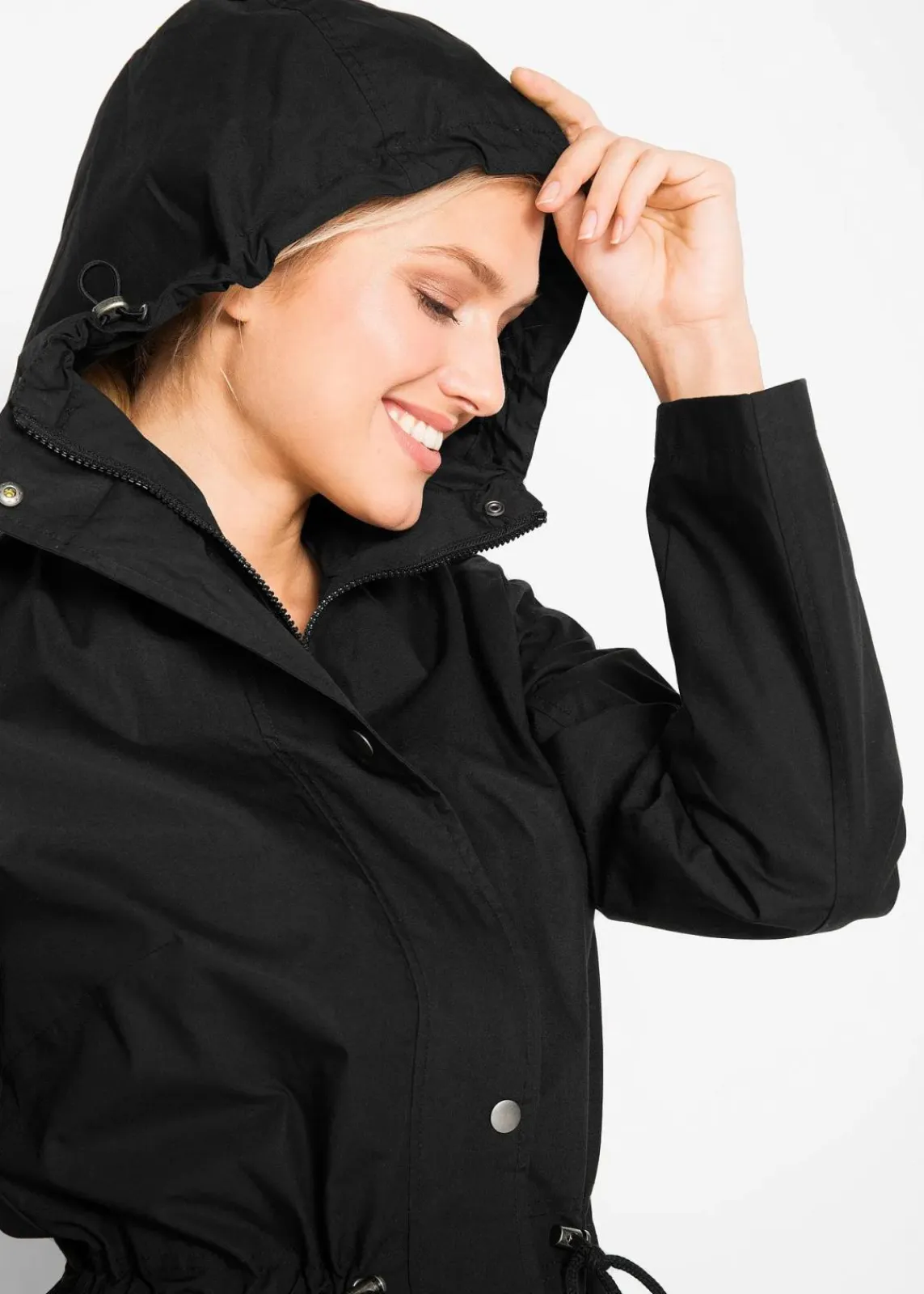 bonprix Jacken & Mäntel^Parka mit Kapuze schwarz