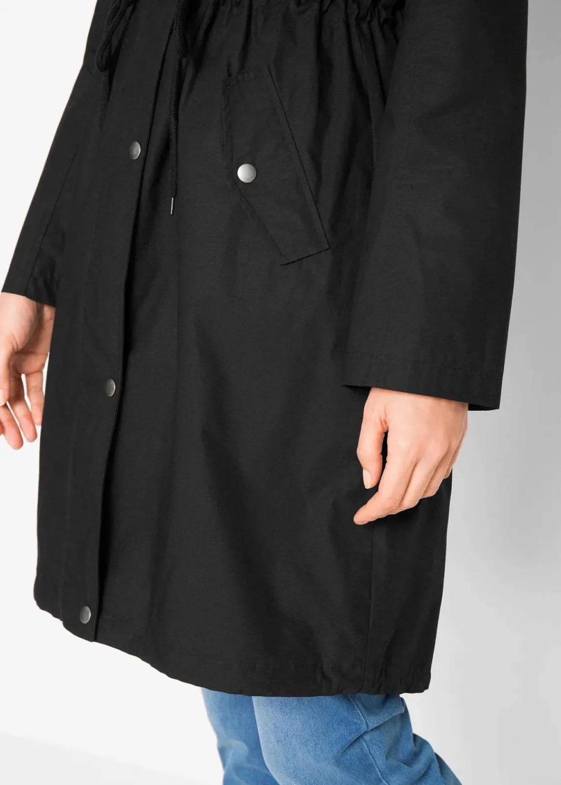 bonprix Jacken & Mäntel^Parka mit Kapuze schwarz