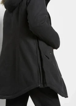 bonprix Bekleidung·Hosen|Jacken & Mäntel^Parka mit seitlichen Reißverschlüssen zur Weitenregulierung schwarz