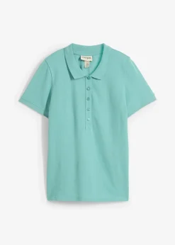 bonprix Bekleidung·Röcke|Basics^Piqué-Poloshirt aus reiner Bio-Baumwolle helltürkis