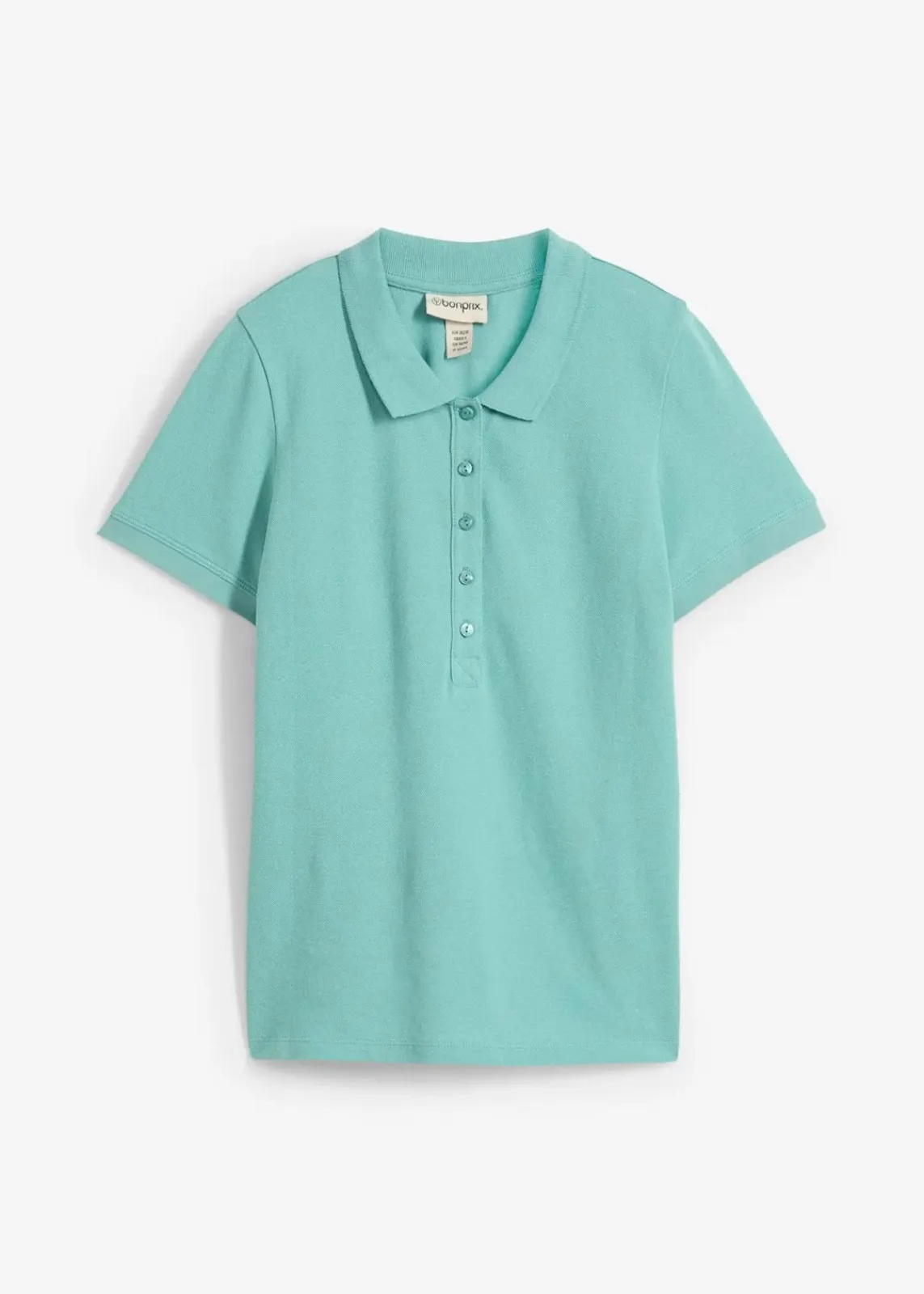 bonprix Bekleidung·Röcke|Basics^Piqué-Poloshirt aus reiner Bio-Baumwolle helltürkis