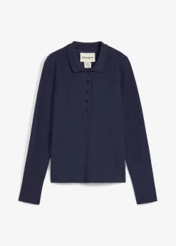 bonprix Bekleidung·Röcke|Nachhaltigere Materialien^Piqué-Poloshirt aus reiner Bio-Baumwolle dunkelblau
