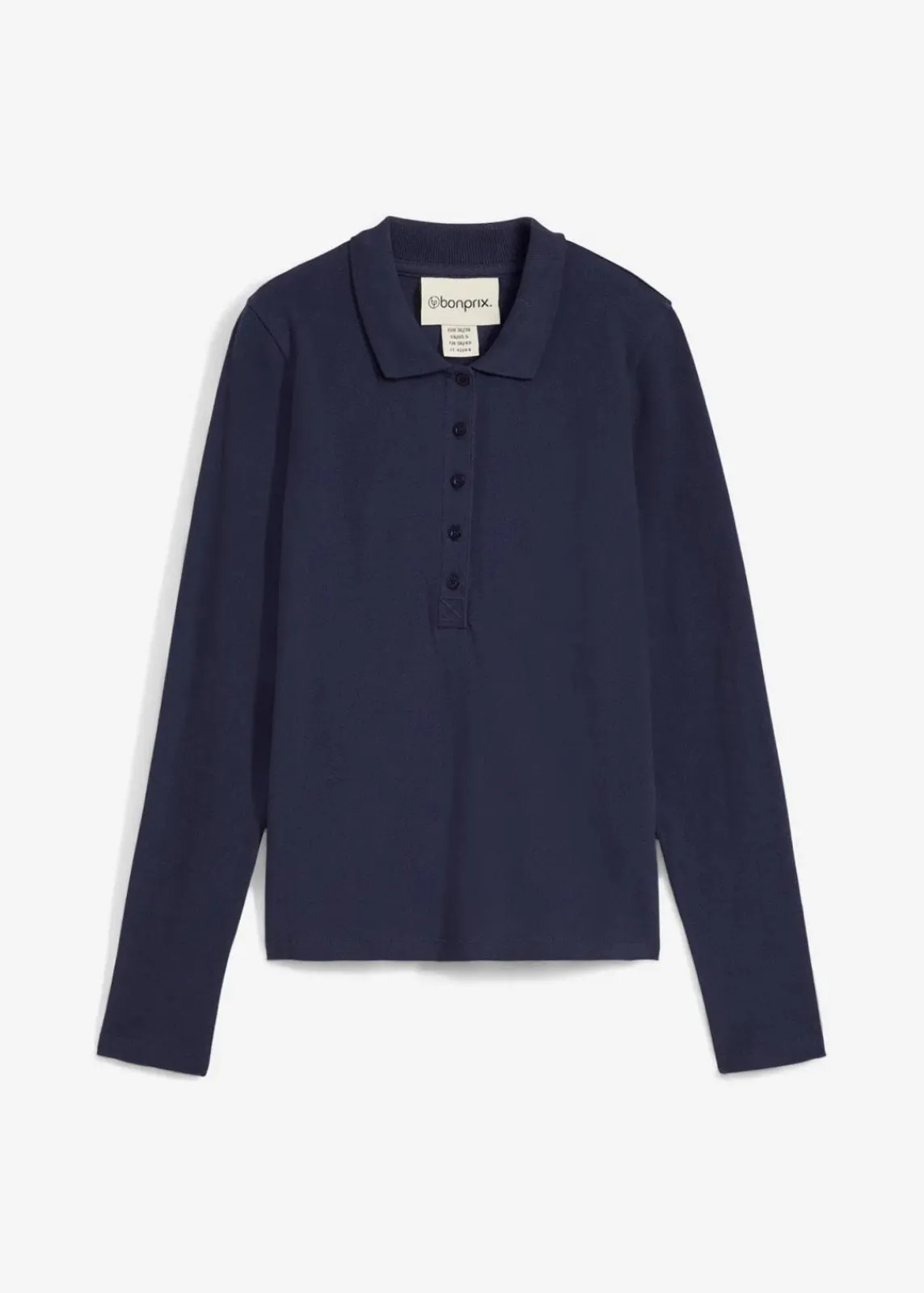 bonprix Bekleidung·Röcke|Nachhaltigere Materialien^Piqué-Poloshirt aus reiner Bio-Baumwolle dunkelblau