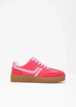 bonprix Sneaker^Plateau-Sneaker im Retrolook paradiespink/rosa