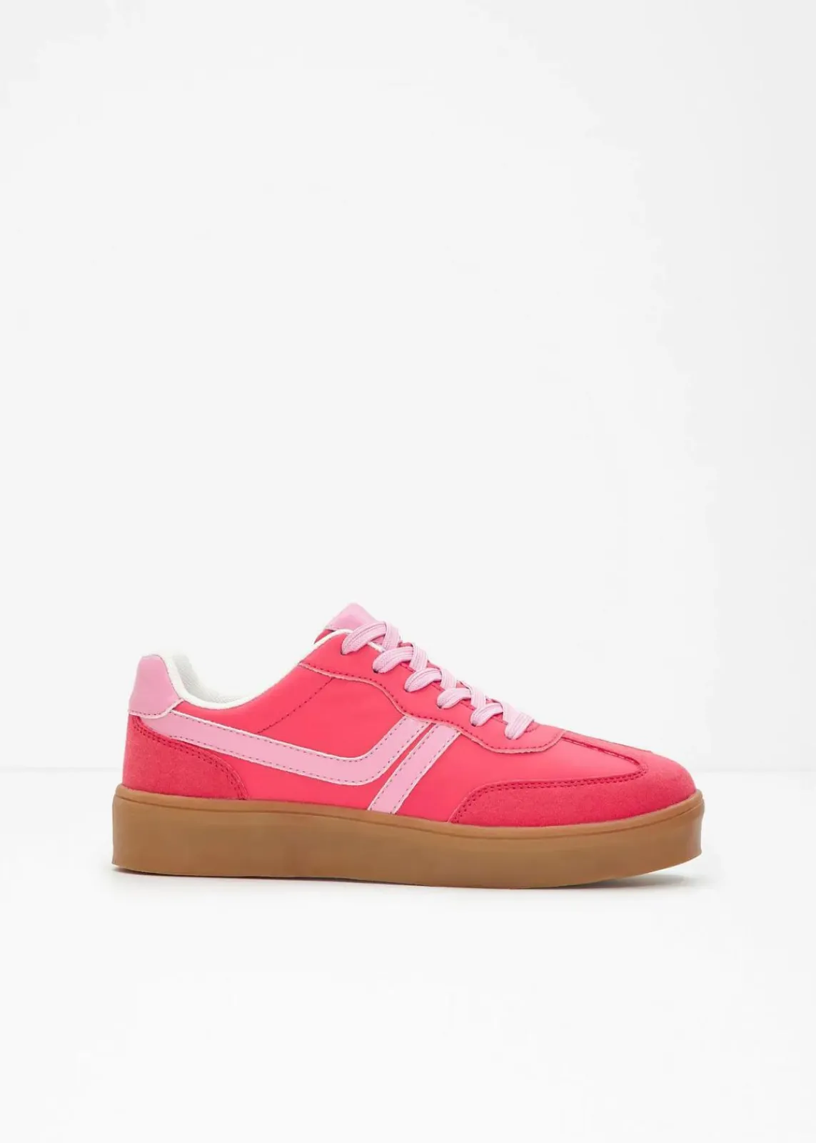 bonprix Sneaker^Plateau-Sneaker im Retrolook paradiespink/rosa