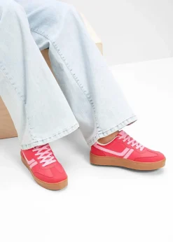 bonprix Sneaker^Plateau-Sneaker im Retrolook paradiespink/rosa