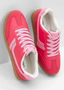bonprix Sneaker^Plateau-Sneaker im Retrolook paradiespink/rosa