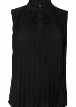 bonprix Nachhaltigere Materialien|Shirts & Tops^Plissee-Blusentop schwarz