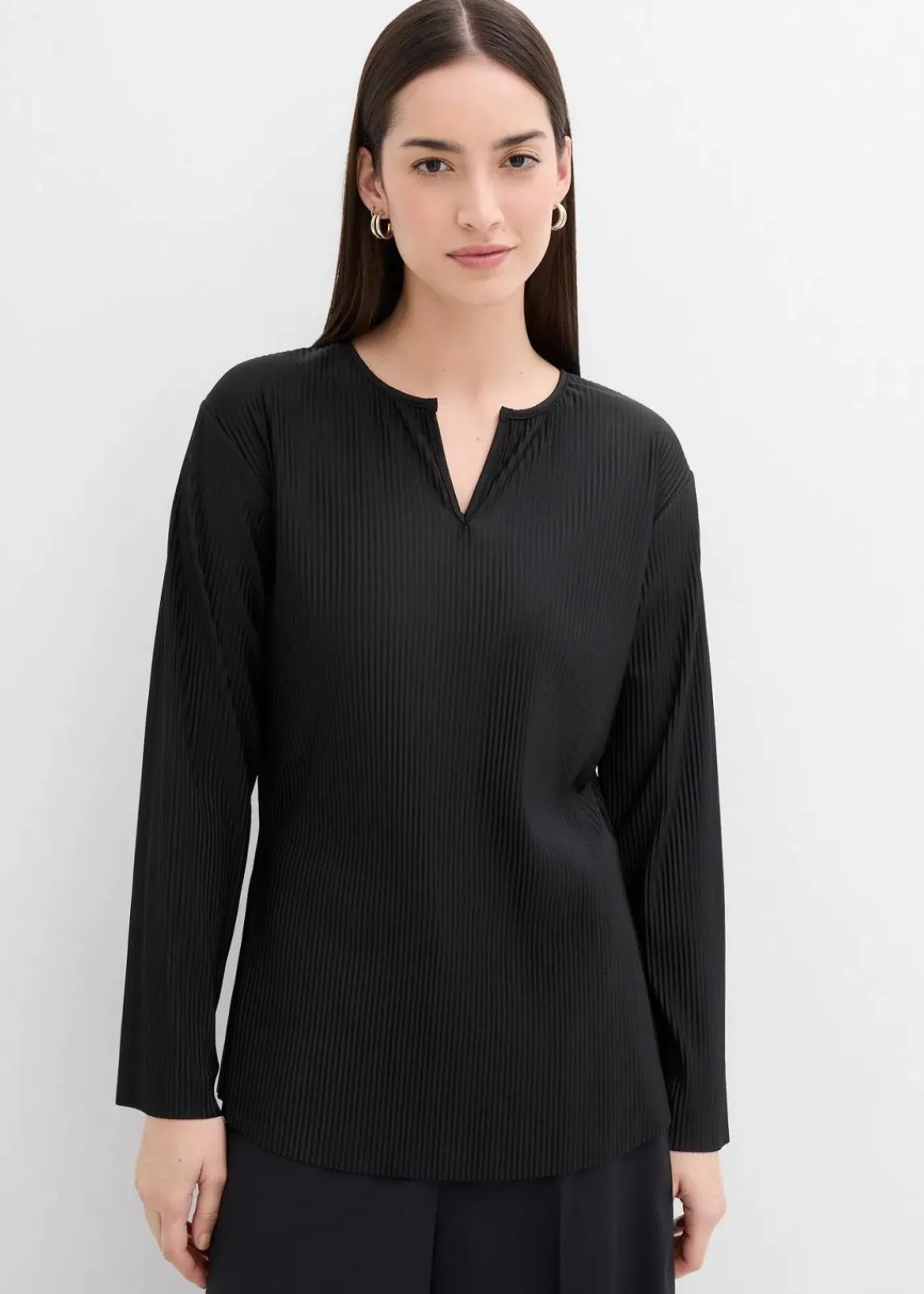 bonprix Shirts & Tops^Plissiertes Shirt schwarz