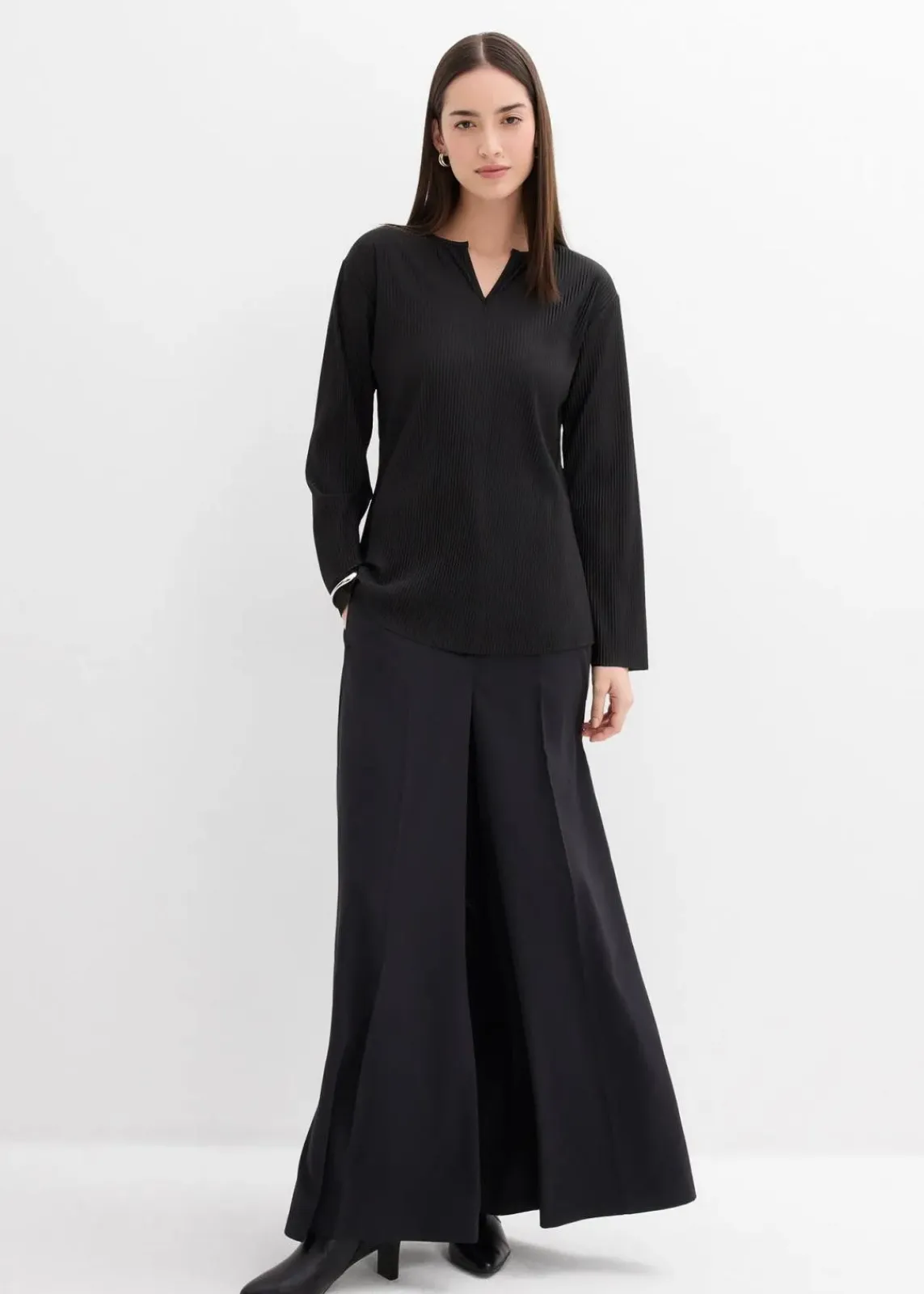 bonprix Shirts & Tops^Plissiertes Shirt schwarz