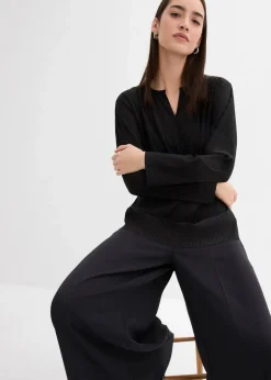 bonprix Shirts & Tops^Plissiertes Shirt schwarz