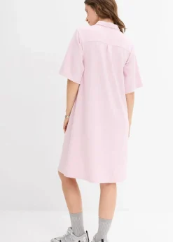 bonprix Bekleidung·Pullover & Strickjacken|Kleider^Polokleid aus softem Scuba puderflieder