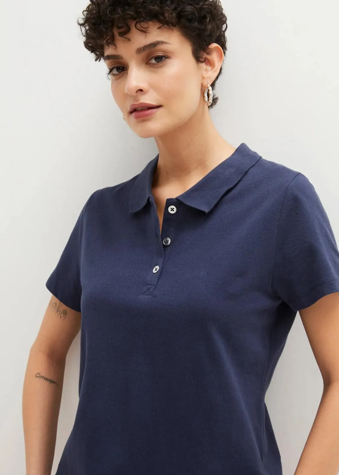 bonprix Shirts & Tops|Nachhaltigere Materialien^Poloshirt dunkelblau