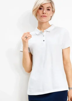 bonprix Nachhaltigere Materialien|Shirts & Tops^Poloshirt weiß