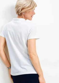 bonprix Nachhaltigere Materialien|Shirts & Tops^Poloshirt weiß
