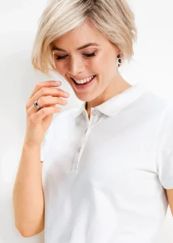 bonprix Nachhaltigere Materialien|Shirts & Tops^Poloshirt weiß