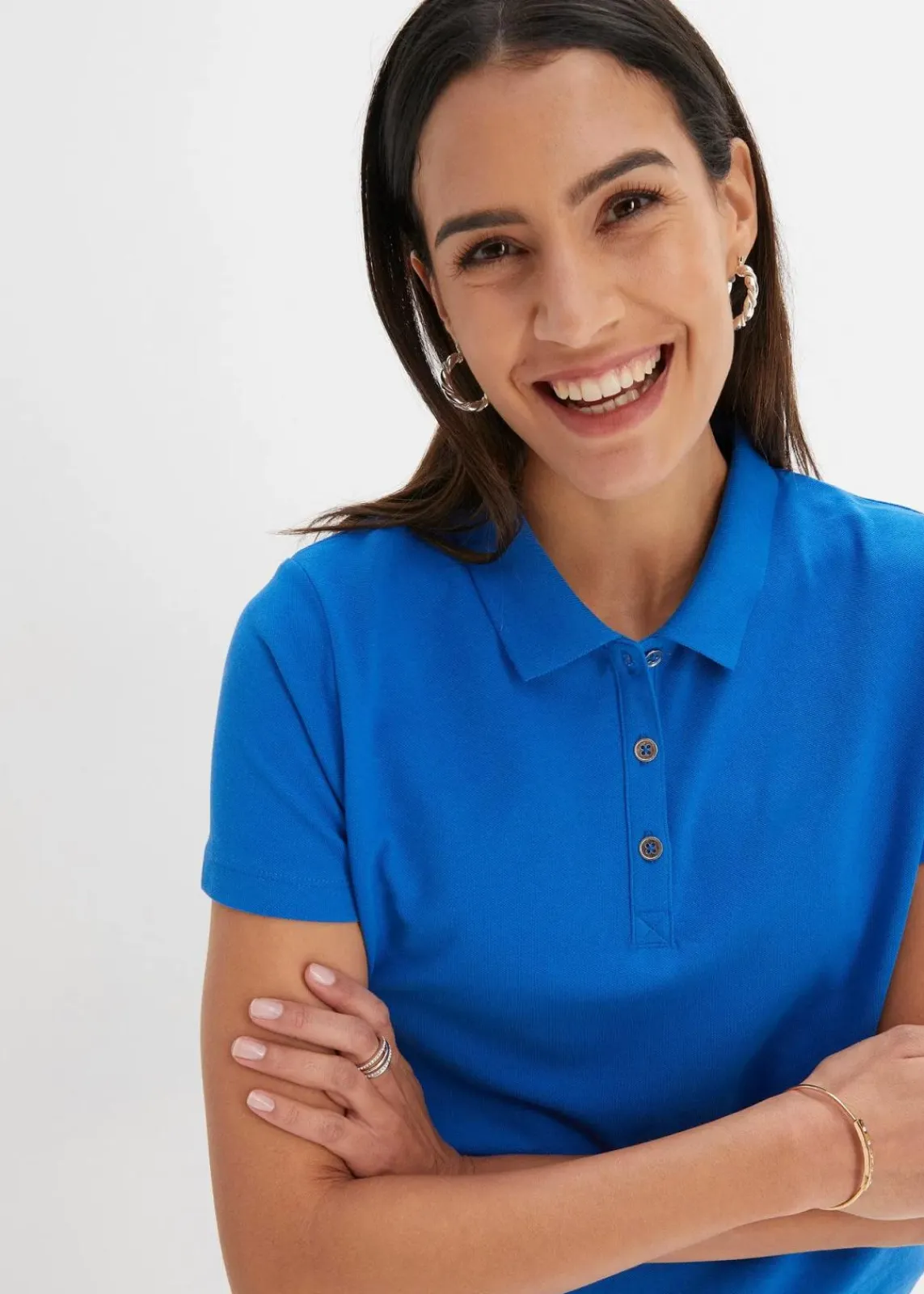 bonprix Nachhaltigere Materialien|Shirts & Tops^Poloshirt azurblau