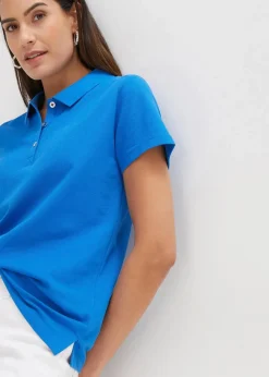 bonprix Nachhaltigere Materialien|Shirts & Tops^Poloshirt azurblau