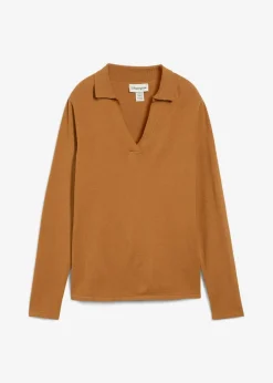 bonprix Bekleidung·Röcke|Basics^Poloshirt aus feiner Viskose haselnuss