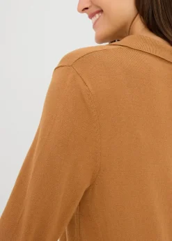 bonprix Bekleidung·Röcke|Basics^Poloshirt aus feiner Viskose haselnuss