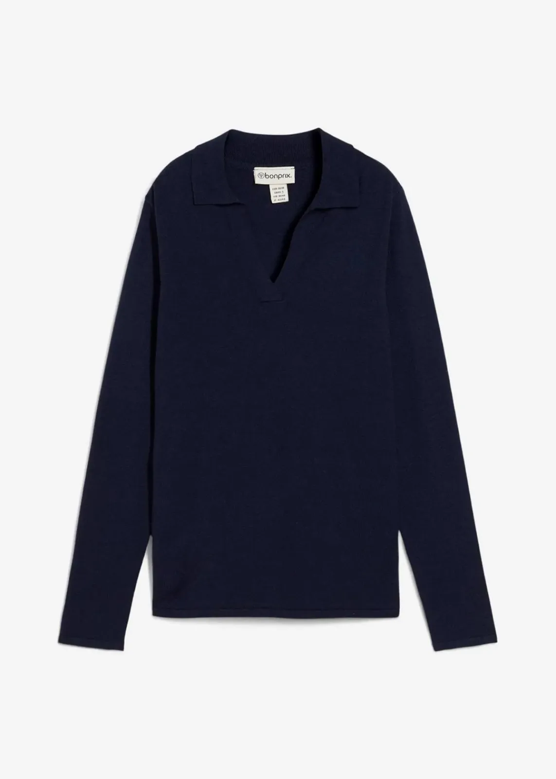 bonprix Nachhaltigere Materialien|Shirts & Tops^Poloshirt aus feiner Viskose dunkelblau