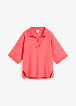 bonprix Nachhaltigere Materialien|Shirts & Tops^Poloshirt aus reiner Bio-Baumwolle paradiespink