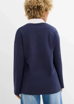 bonprix Shirts & Tops|Nachhaltigere Materialien^Poloshirt aus schwerer Bio-Baumwolle dunkelblau