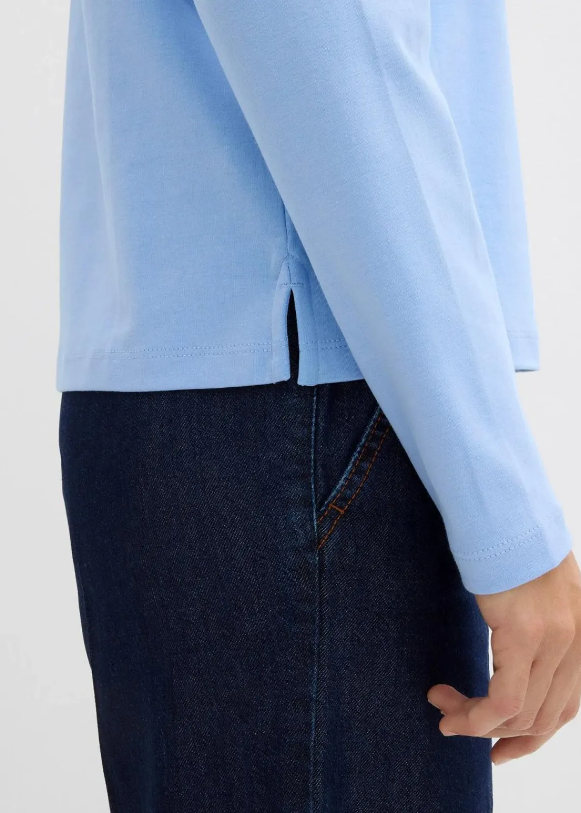 bonprix Nachhaltigere Materialien|Shirts & Tops^Poloshirt aus schwerer Bio-Baumwolle perlblau