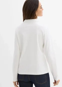 bonprix Bekleidung·Röcke|Basics^Poloshirt aus schwerer Bio-Baumwolle wollweiß