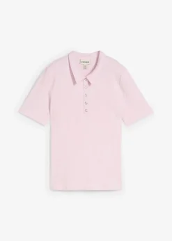 bonprix Shirts & Tops^Poloshirt aus Viskose-Mix puderflieder
