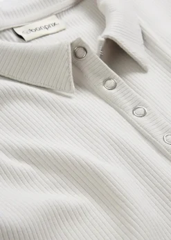 bonprix Shirts & Tops^Poloshirt aus Viskose-Mix silber meliert
