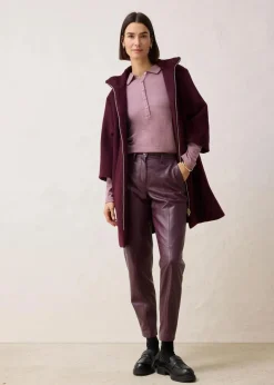 bonprix Shirts & Tops^Poloshirt mit Woll-Anteil matt violett