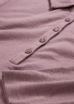 bonprix Shirts & Tops^Poloshirt mit Woll-Anteil matt violett