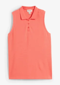 bonprix Bekleidung·Röcke|Basics^Polo-Top aus reiner Bio-Baumwolle helllachs