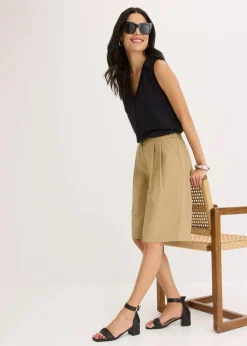 bonprix Shirts & Tops^Polotop aus Viskose-Piqué schwarz