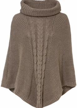 bonprix Ponchos|Schuhe & Accessoires In Spezialgrößen·Tücher & Ponchos^Poncho taupe