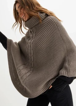 bonprix Ponchos|Schuhe & Accessoires In Spezialgrößen·Tücher & Ponchos^Poncho taupe