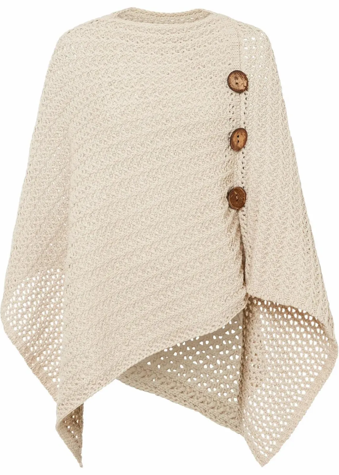 bonprix Ponchos|Schuhe & Accessoires In Spezialgrößen·Tücher & Ponchos^Poncho kieselbeige
