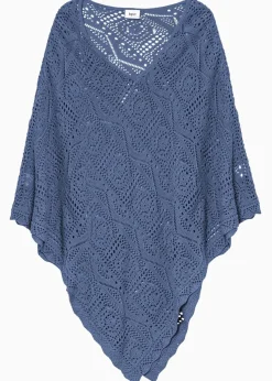 bonprix Ponchos|Schuhe & Accessoires In Spezialgrößen·Tücher & Ponchos^Poncho jeansblau