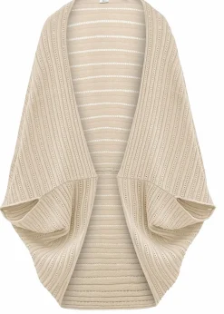 bonprix Ponchos|Schuhe & Accessoires In Spezialgrößen·Tücher & Ponchos^Poncho aus Feinstrick kieselbeige