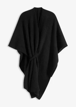 bonprix Ponchos|Schuhe & Accessoires In Spezialgrößen·Tücher & Ponchos^Poncho-Schal schwarz