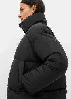 bonprix Bekleidung·Hosen|Nachhaltigere Materialien^Puffer-Jacket schwarz