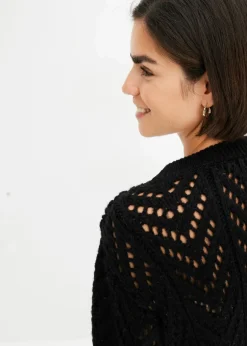 bonprix Pullover & Strickjacken|Bekleidung·Jeans^Pullover schwarz