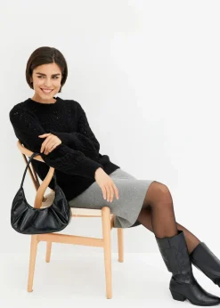 bonprix Pullover & Strickjacken|Bekleidung·Jeans^Pullover schwarz