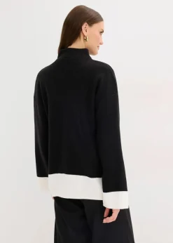 bonprix Bekleidung·Umstandsmode|Strickmode^Pullover schwarz/weiß