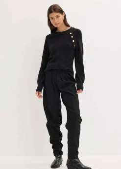 bonprix Strickmode|Pullover & Strickjacken^Pullover schwarz