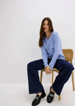bonprix Bekleidung·Umstandsmode|Pullover & Strickjacken^Pullover perlblau