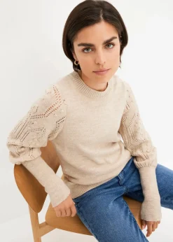 bonprix Bekleidung·Umstandsmode|Strickmode^Pullover beige
