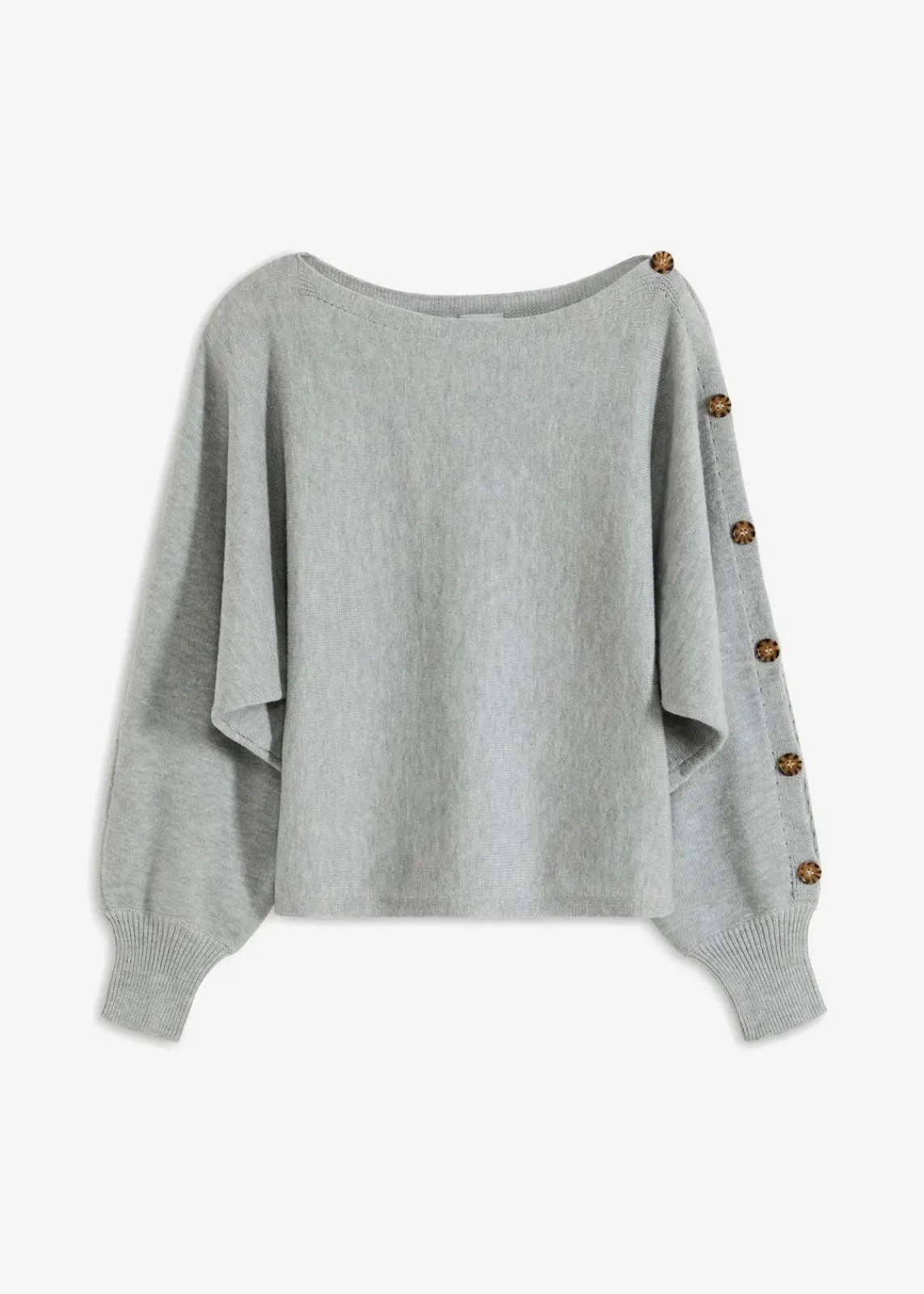 bonprix Bekleidung·Umstandsmode|Strickmode^Pullover hellgrau meliert