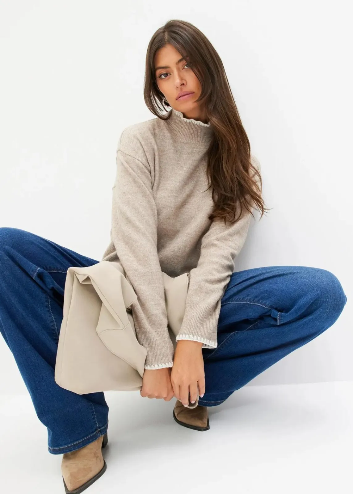 bonprix Bekleidung·Umstandsmode|Bekleidung·Jeans^Pullover sand
